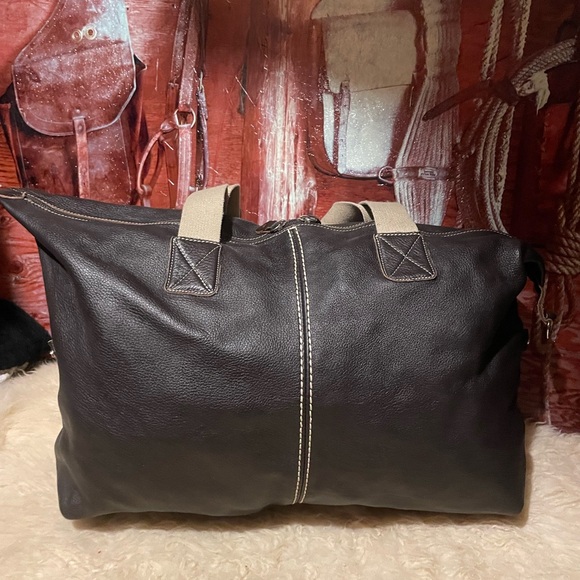 Roots XXL leather duffel bag - Picture 6 of 12